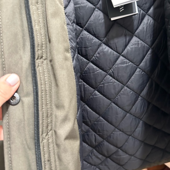 Ugg Bernice parka NWT olive green black interior & black fur on hood - Picture 7 of 16